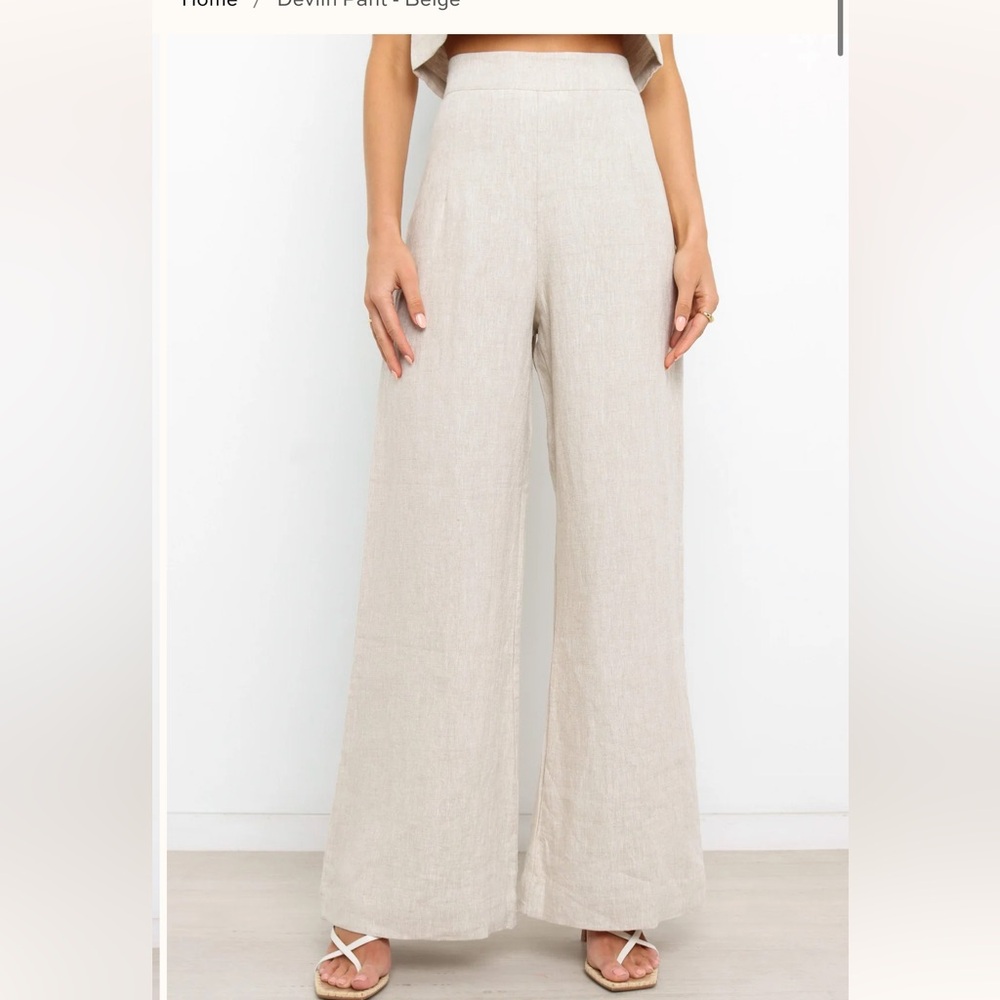 NWT Petal & Pup Beige Linen Pants